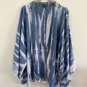 Sim & Sam Tie Dye Open Kimono Cardigan